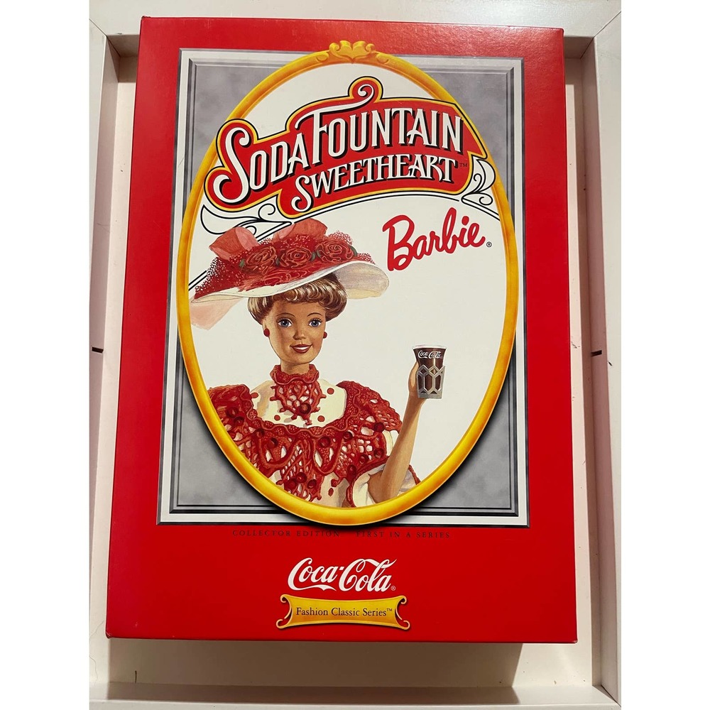 1996 Barbie Coca Cola Soda Fountain Sweetheart Doll Mattel #15762